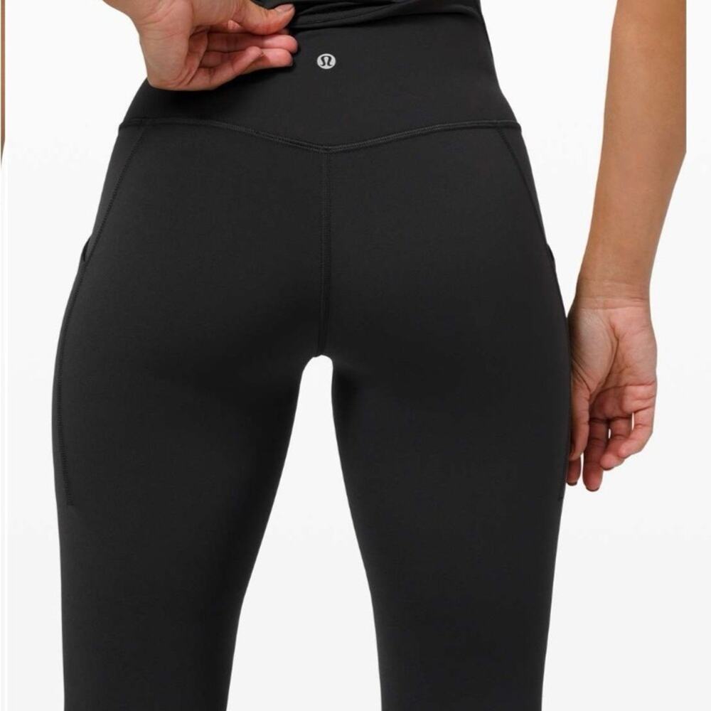 Lululemon Align High Rise Pant Pockets 25" Black Size 6 Leggings Nulu